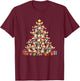 Christmas Tree Chihuahuas Chihuahua T-Shirt - T-Shirt | Maroon