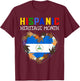 Hispanic Heritage Month Nicaragua Kids Boys Girls T-Shirt - T-Shirt | Maroon