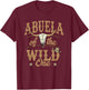 Abuela of The Wild One Cowboy Western Rodeo Party Matching T-Shirt - T-Shirt | Maroon