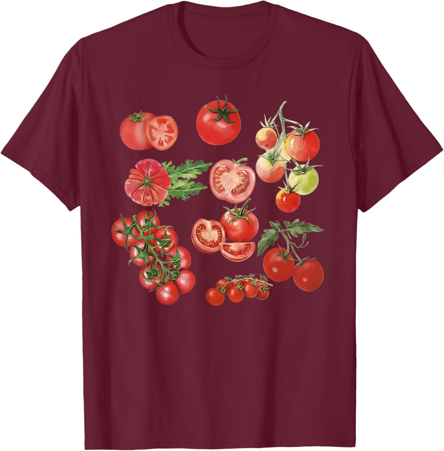 Tomate Saison Jardinage Légumes Fermier Ferme Hommes Femmes Enfant T-Shirt - T-Shirt | Maroon