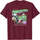 Solar Opposites Character Group Weird Neighbors Cartoon T-Shirt - T-Shirt | Maroon