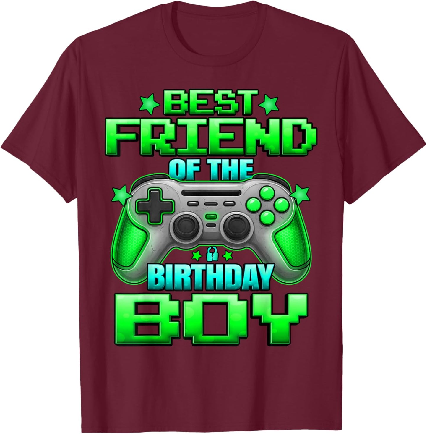 Best Friend of The Birthday Boy Matching Family Bestie T-Shirt - T-Shirt | Maroon
