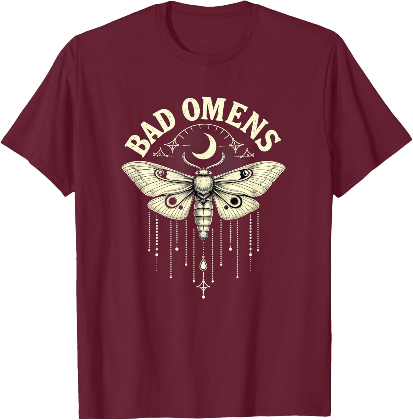 Bad Omens Motten-Schmetterling Halloween T-Shirt - T-Shirt | Maroon
