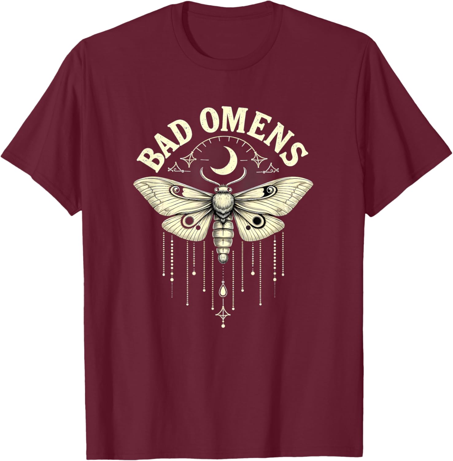Bad Omens Motten-Schmetterling Halloween T-Shirt - T-Shirt | Maroon