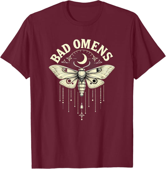 Bad Omens Motten-Schmetterling Halloween T-Shirt - T-Shirt | Maroon
