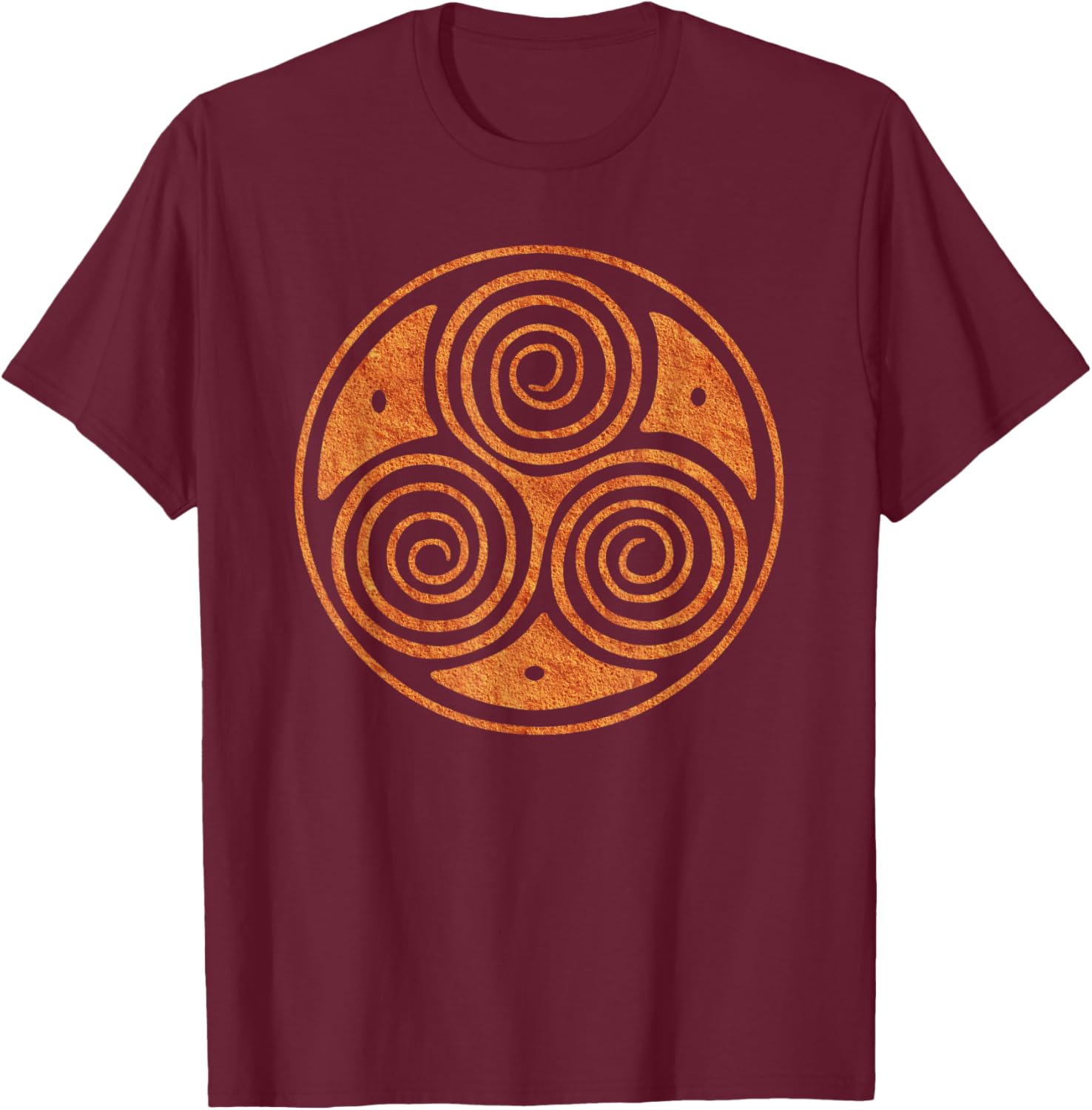 Celtic Spiral Triskele Triple Spiral T-Shirt - T-Shirt | Maroon