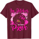 In October We Wear Pink Black Woman Breast Cancer Awareness T-Shirt - T-Shirt | Maroon