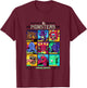 Dungeons & Dragons Wizards of The Coast Monster Select Menu T-Shirt - T-Shirt | Maroon
