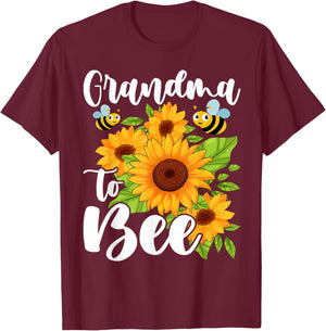 Grandma to Bee Cute Funny Pregnancy Announcement Grandma T-Shirt - T-Shirt | Maroon
