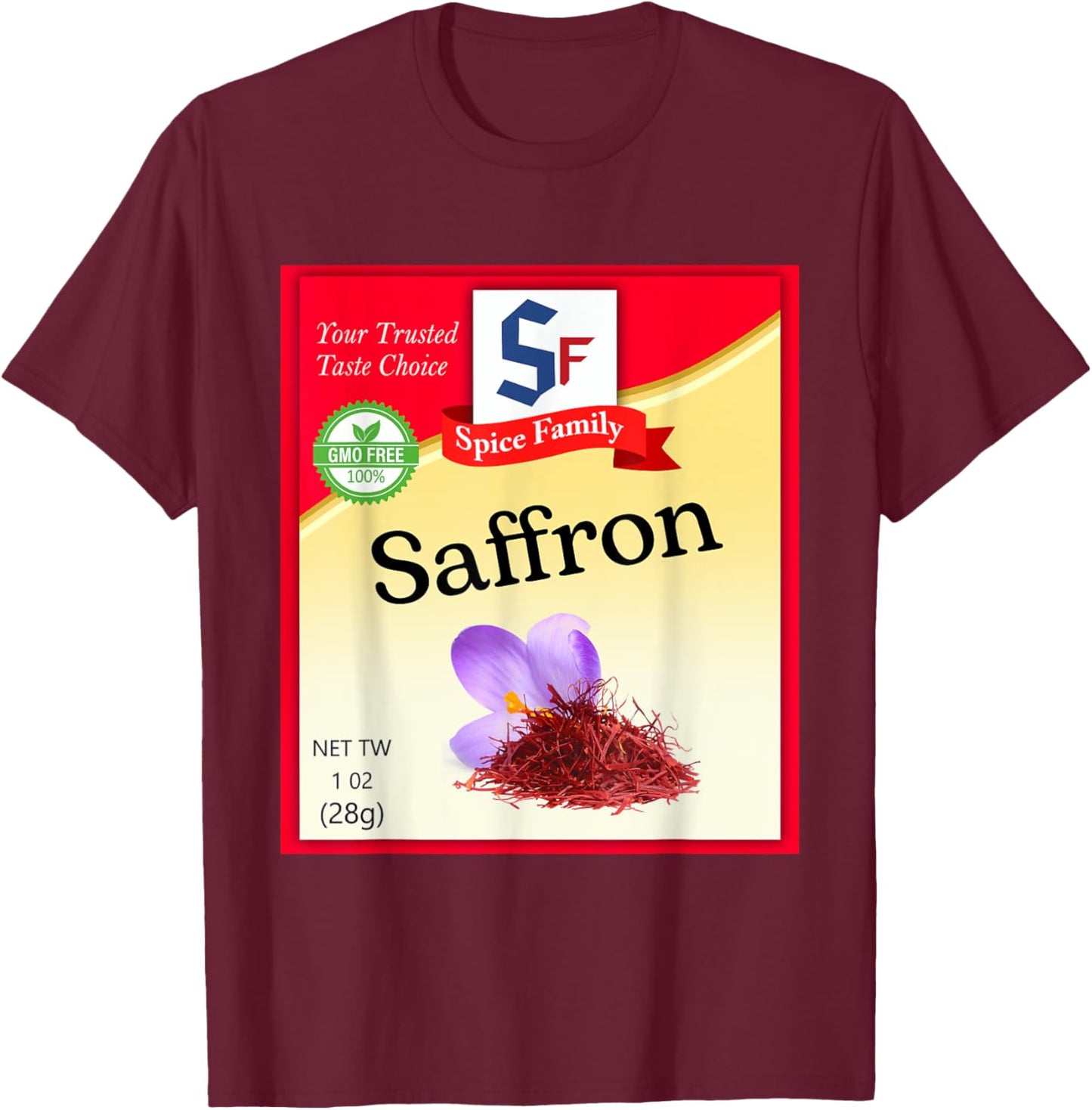 Saffron Condiment Costume Holiday Spice Costumes T-Shirt - T-Shirt | Maroon