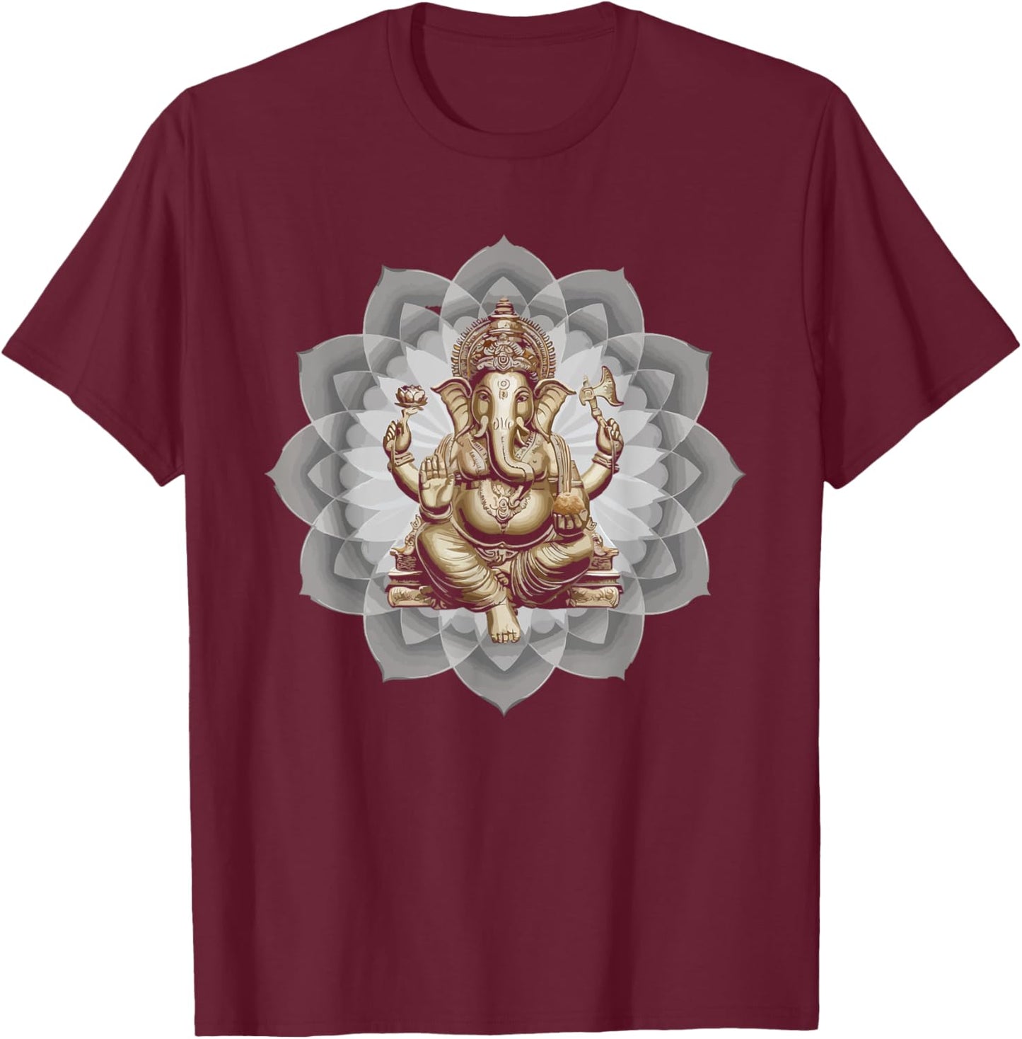 Ganesh Chaturthi Hindu Festival Elephant Lord Ganesha T-Shirt - T-Shirt | Maroon