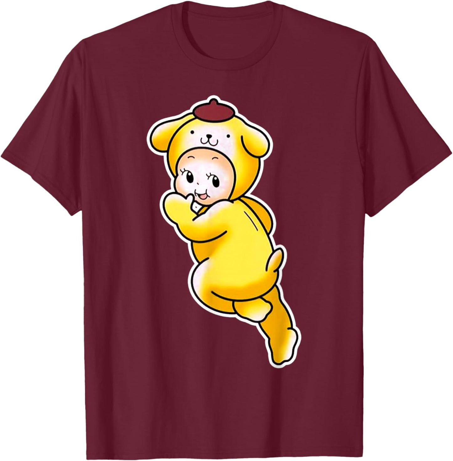 Kewpie Baby Puppy T-Shirt - T-Shirt | Maroon