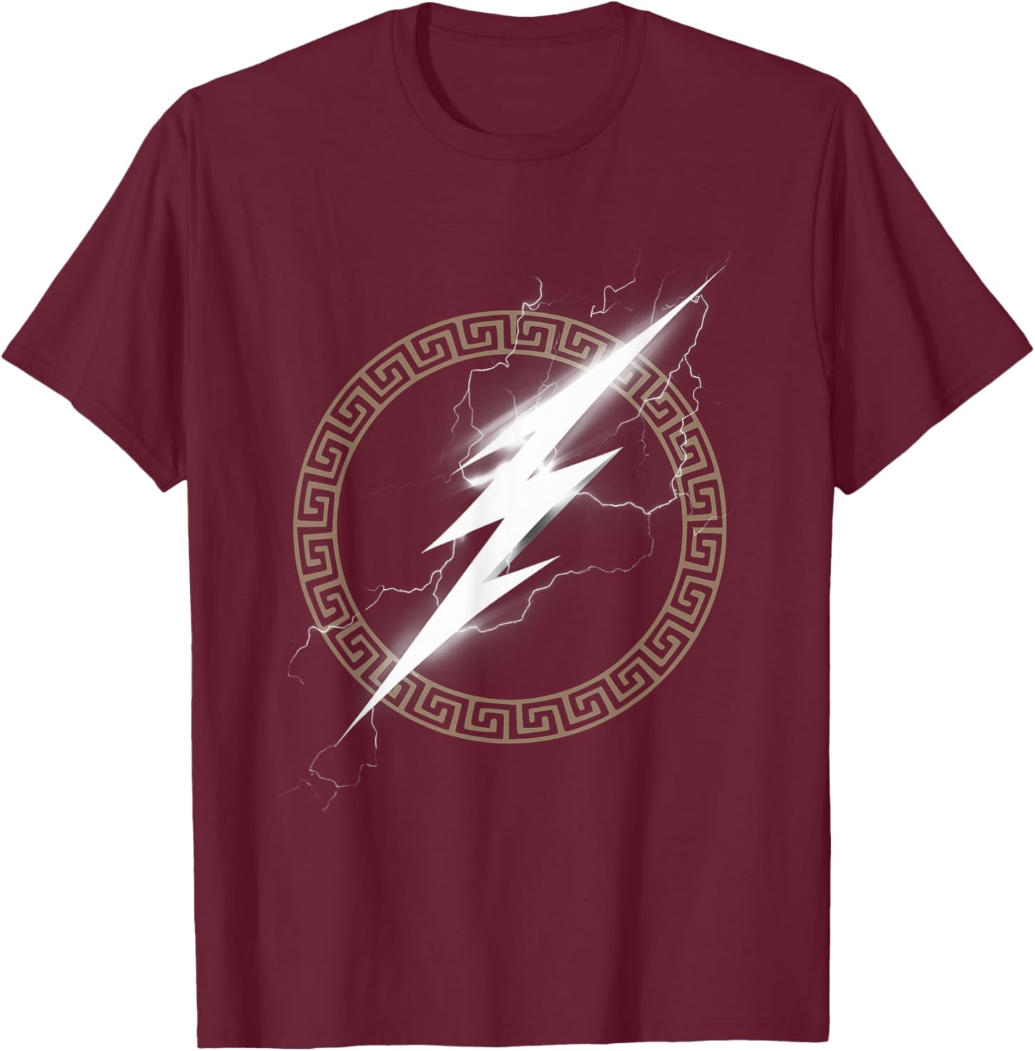 Zeus Ancient Greek God Lightning Bolt Symbol T-Shirt - T-Shirt | Maroon