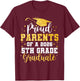 Proud Parents of A Class 2026 5th Grade Graduate Graduation T-Shirt - T-Shirt | Maroon