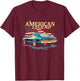 an American Legend 1970 70 Nova SS American Flag Muscle Car T-Shirt - T-Shirt | Maroon