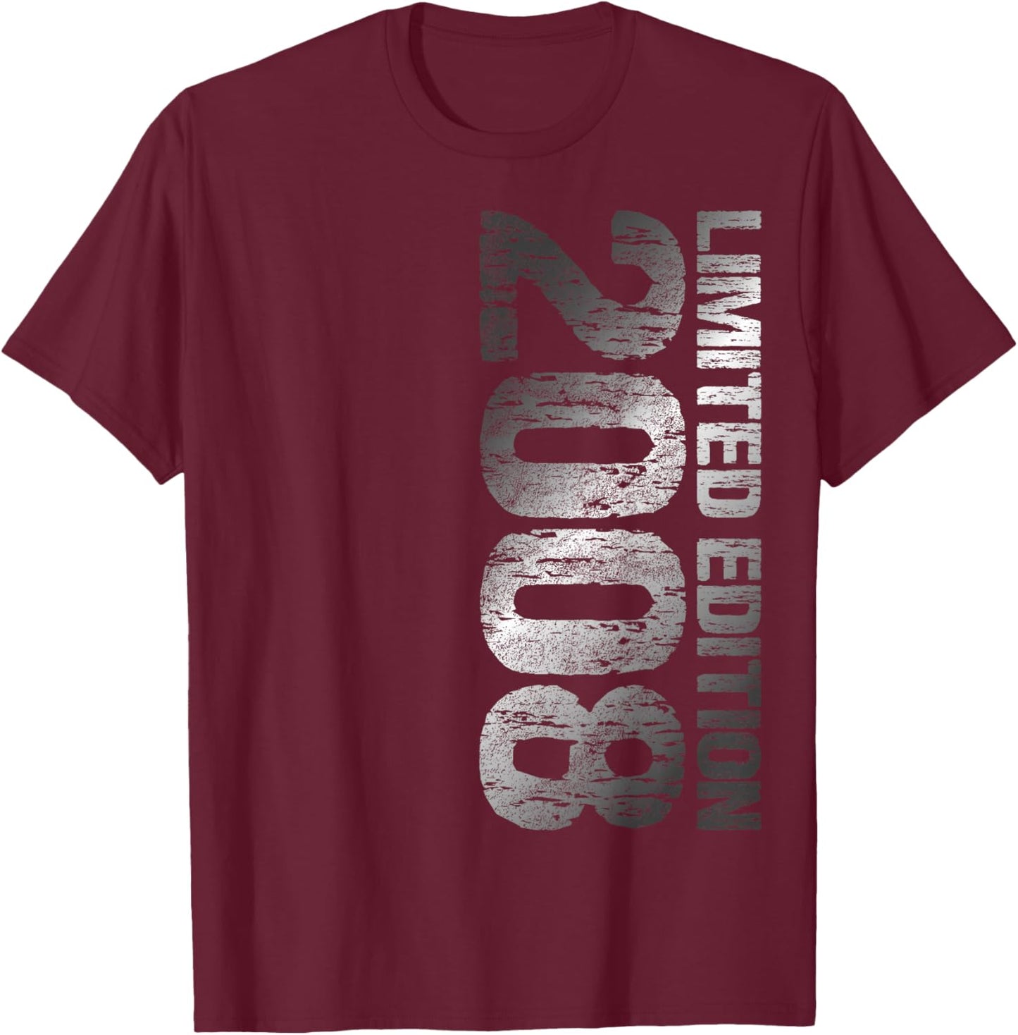 2008 Mann Frau 18. Geburtstag Limited Edition 18 T-Shirt - T-Shirt | Maroon