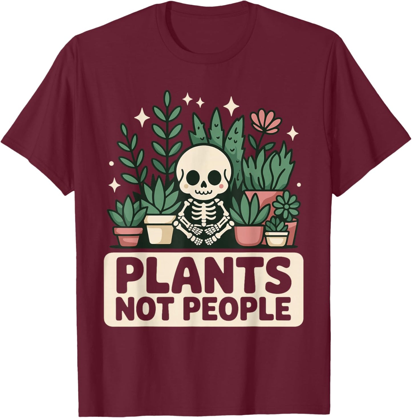 Funny Plant Art Women Gardening Houseplant Lovers T-Shirt - T-Shirt | Maroon