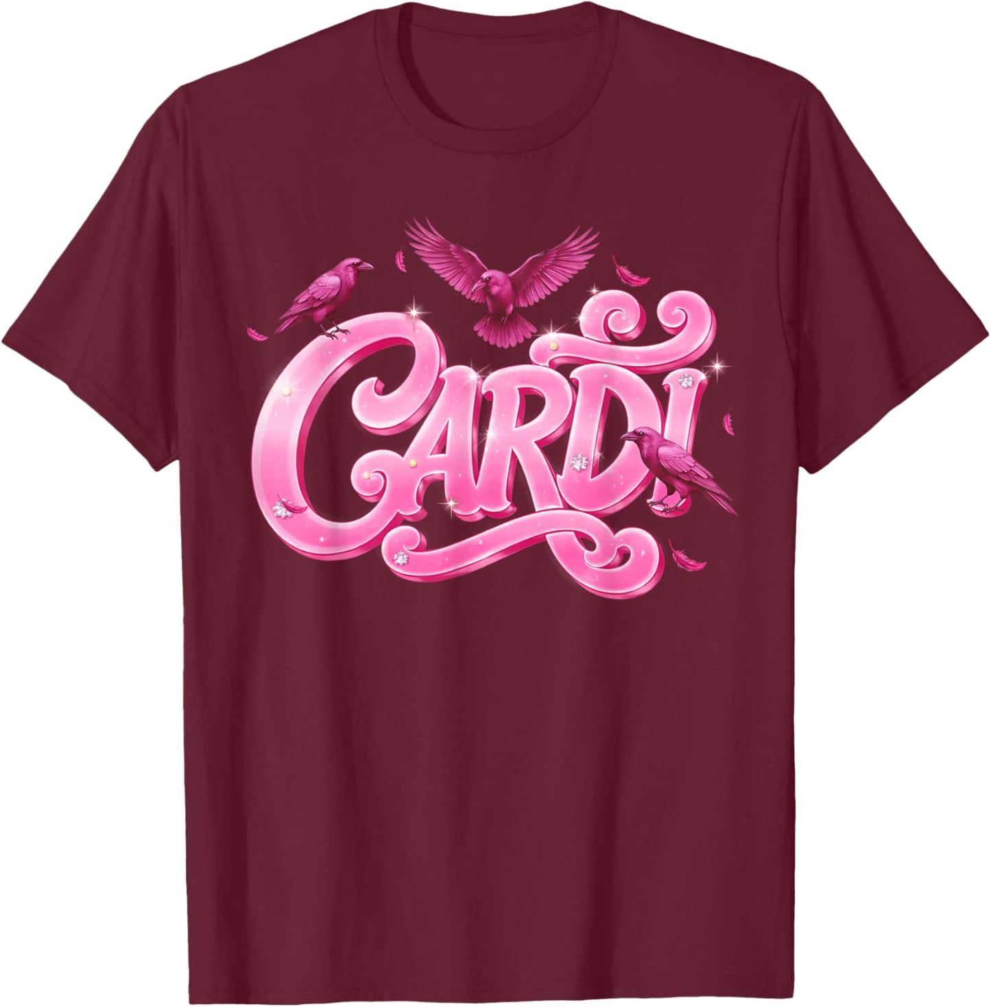 Cardi First Name Birthday Personalized Women Kids T-Shirt - T-Shirt | Maroon