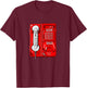Rote Farbe, gesteckt, rote Grafik T-Shirt - T-Shirt | Maroon