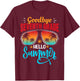 Goodbye 7th Grade Hello Summer Last Day of School Graduation T-Shirt - T-Shirt | Maroon