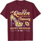 A Queen Was Born in January Women Girls January Birthday T-Shirt - T-Shirt | Maroon