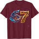 67 Six Seven 6 7 Meme Design Funny 6 7 T-Shirt - T-Shirt | Maroon