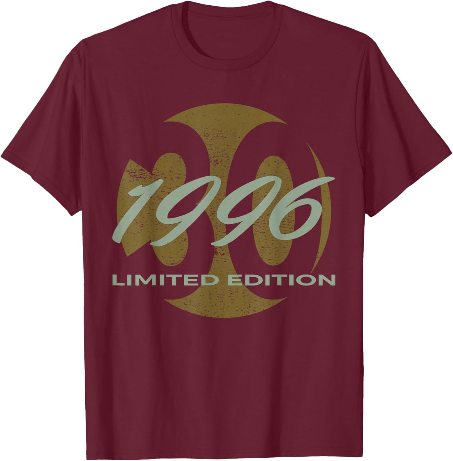 30th Birthday Man Woman 30 Years 1996 Funny Gift T-Shirt - T-Shirt | Maroon