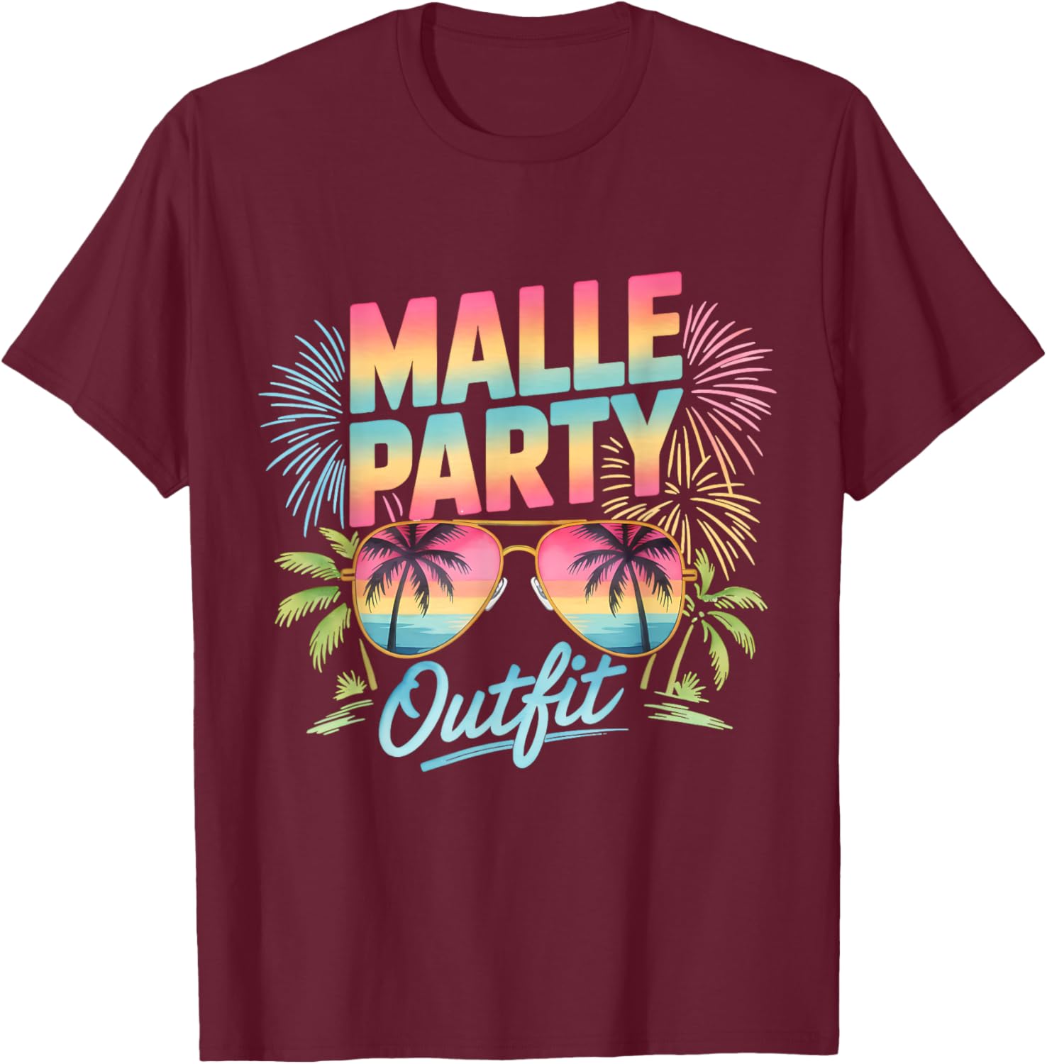 Malle Party Outfit T-Shirt - T-Shirt | Maroon