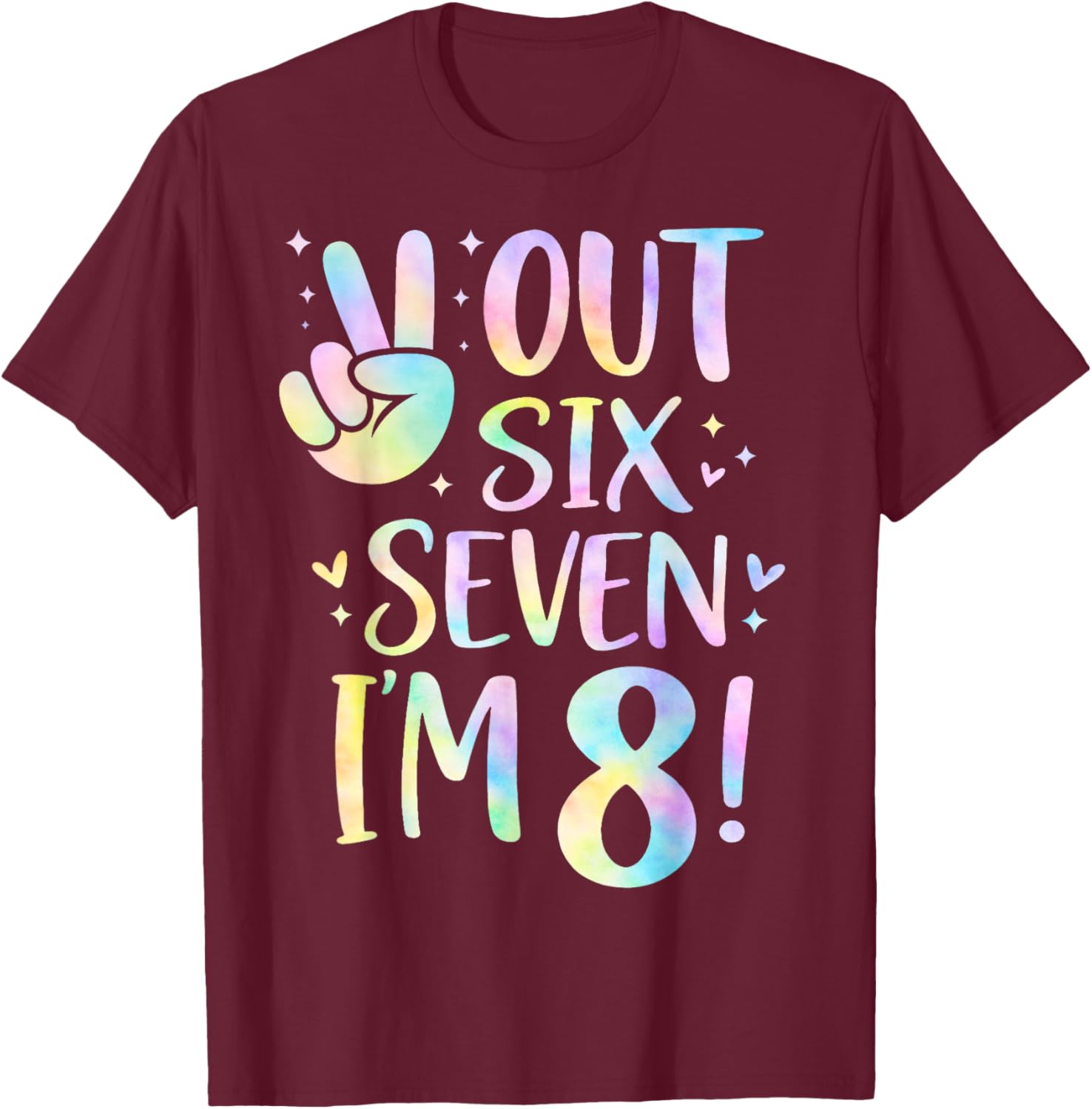 8th Birthday Girl Outfit Eighth Im 8 Year Old Girls T-Shirt - T-Shirt | Maroon