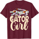 Gator Girl Funny Alligator Kids Crocodile T-Shirt - T-Shirt | Maroon