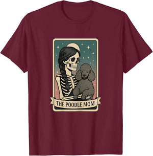 Poodle Mom Tarot Card T-Shirt - T-Shirt | Maroon