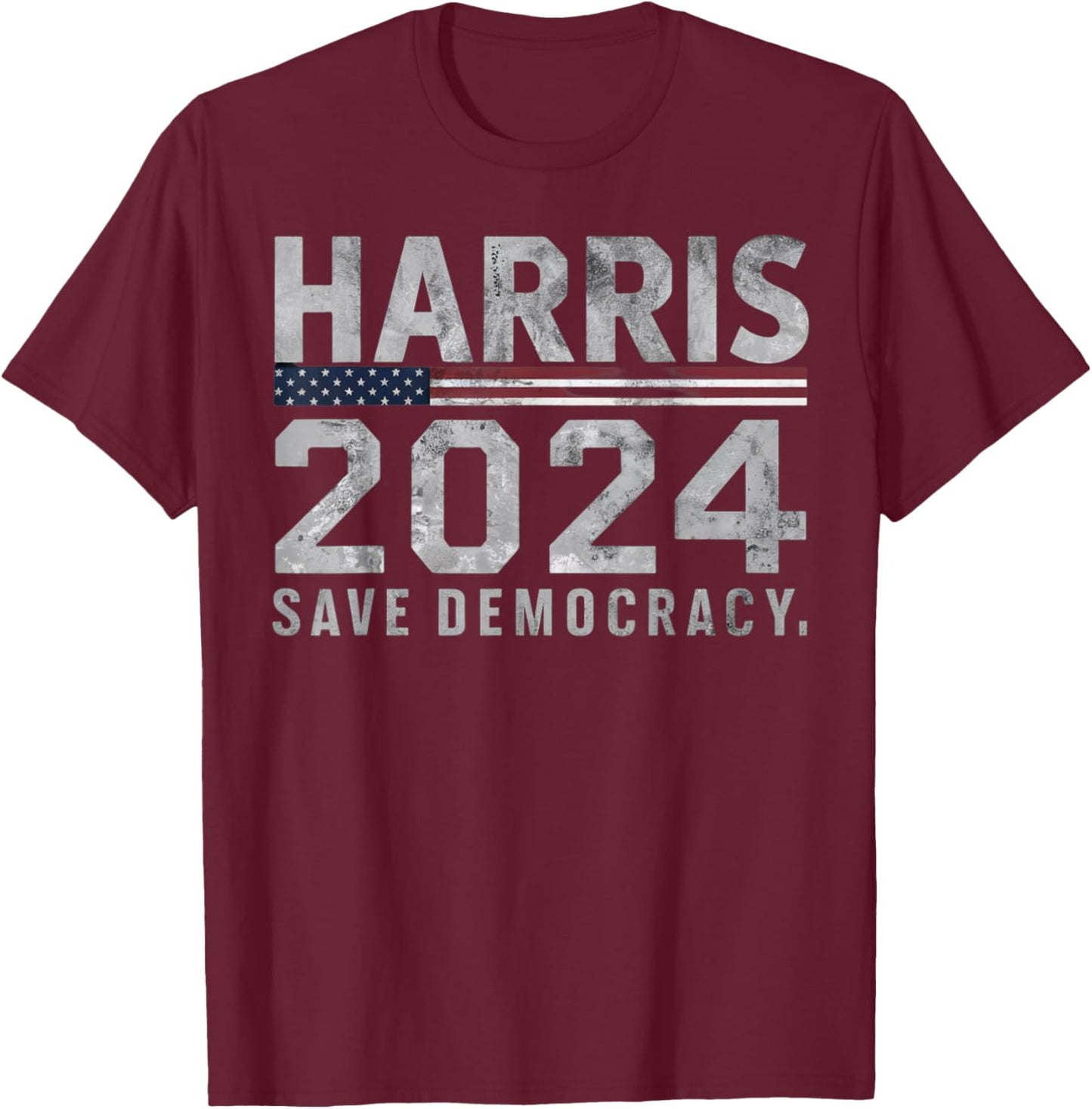 Save Democracy Kamala Harris for President 2024 T-Shirt - T-Shirt | Maroon