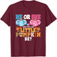 He or She What Will Our Little Pumpkin Be Autumn Baby Shower T-Shirt - T-Shirt | Maroon