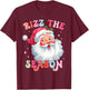 Rizz the Season Funny Christmas Rizzmas Santa Claus Rizzler T-Shirt - T-Shirt | Maroon