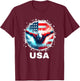 Swimming United States Team Apparel American Flag Swimming T-Shirt - T-Shirt | Maroon