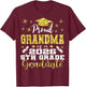 Proud Grandma of 5th Grade Graduate 2026 Family Graduation T-Shirt - T-Shirt | Maroon
