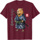 Capybara Samurai Japanese Animal T-Shirt - T-Shirt | Maroon