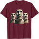 Moai Statue, Moai Monoliths, Easter Island Moai T-Shirt - T-Shirt | Maroon