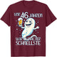 VOR 46 JAHREN WAR ICH MAL DER SCHNELLSTE Geburtstag T-Shirt - T-Shirt | Maroon