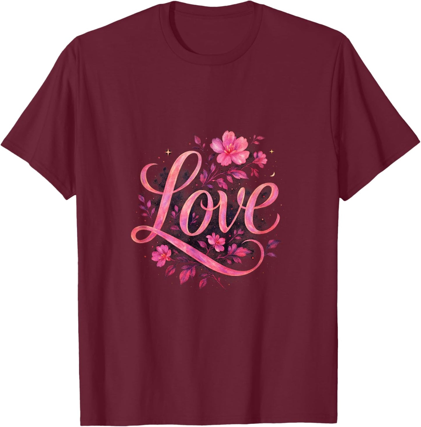 Love - Inspirational Art T-Shirt - T-Shirt | Maroon