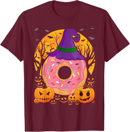 Halloween Donut Cute Food Costume Pastry Chef Men Women Kids T-Shirt - T-Shirt | Maroon