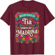 No Soy Solo La Tia Tambien Soy La Madrina Spanish Floral T-Shirt - T-Shirt | Maroon