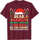 Dear Santa I Can Explain Funny Christmas Xmas Squad Groovy T-Shirt - T-Shirt | Maroon