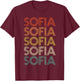 Sofia Vintage Retro T-Shirt - T-Shirt | Maroon