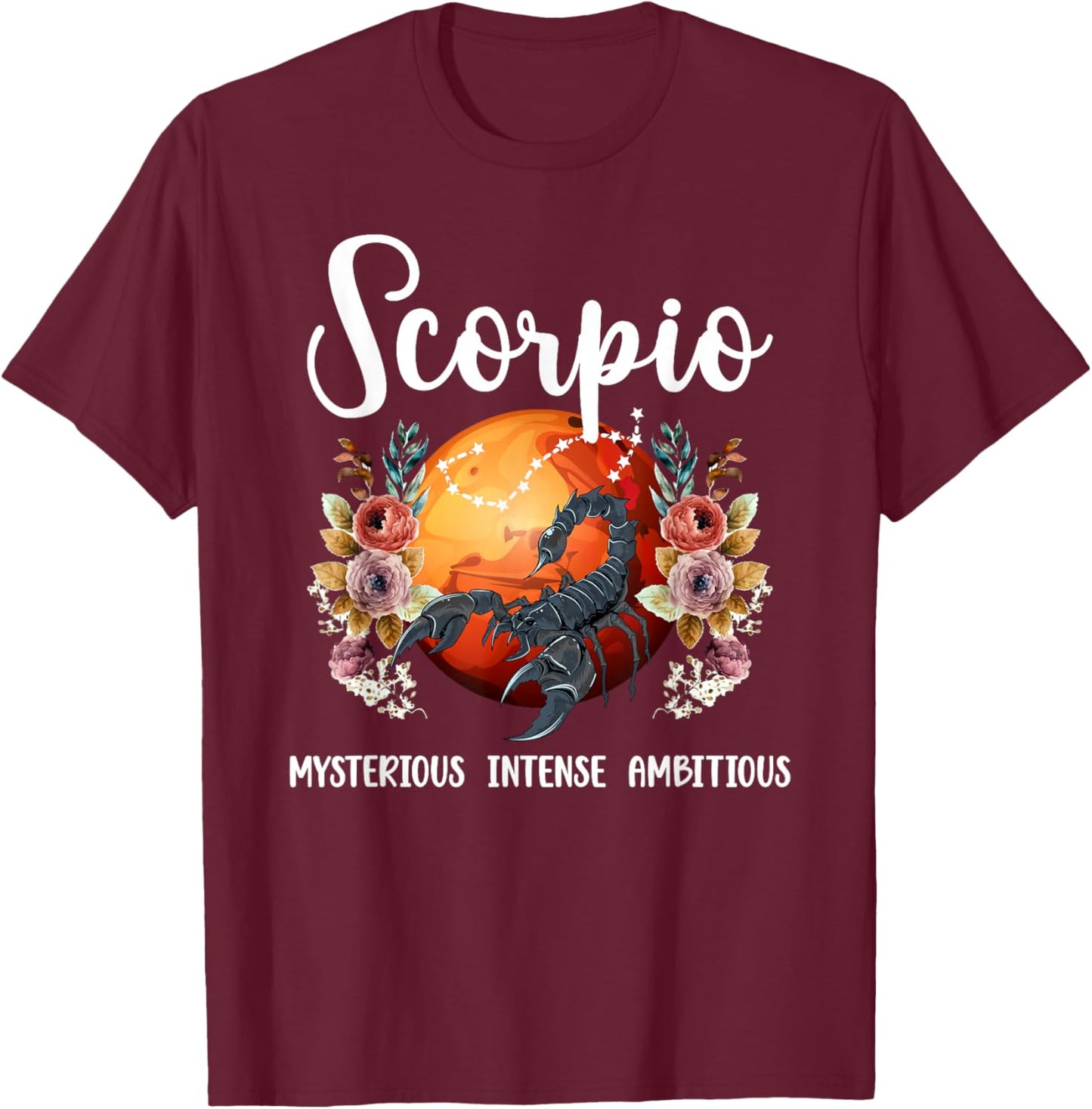 Scorpio Facts Scorpio Zodiac Sign Scorpio Birthday T-Shirt - T-Shirt | Maroon