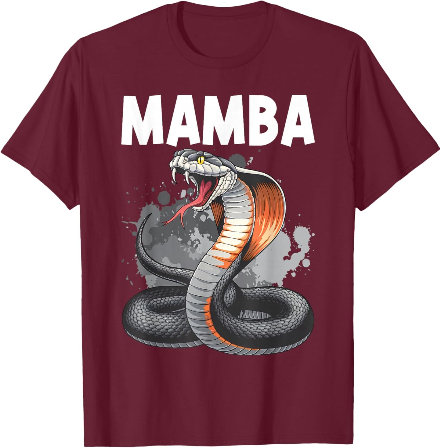 Mamba Snake Black Serpent T-Shirt - T-Shirt | Maroon