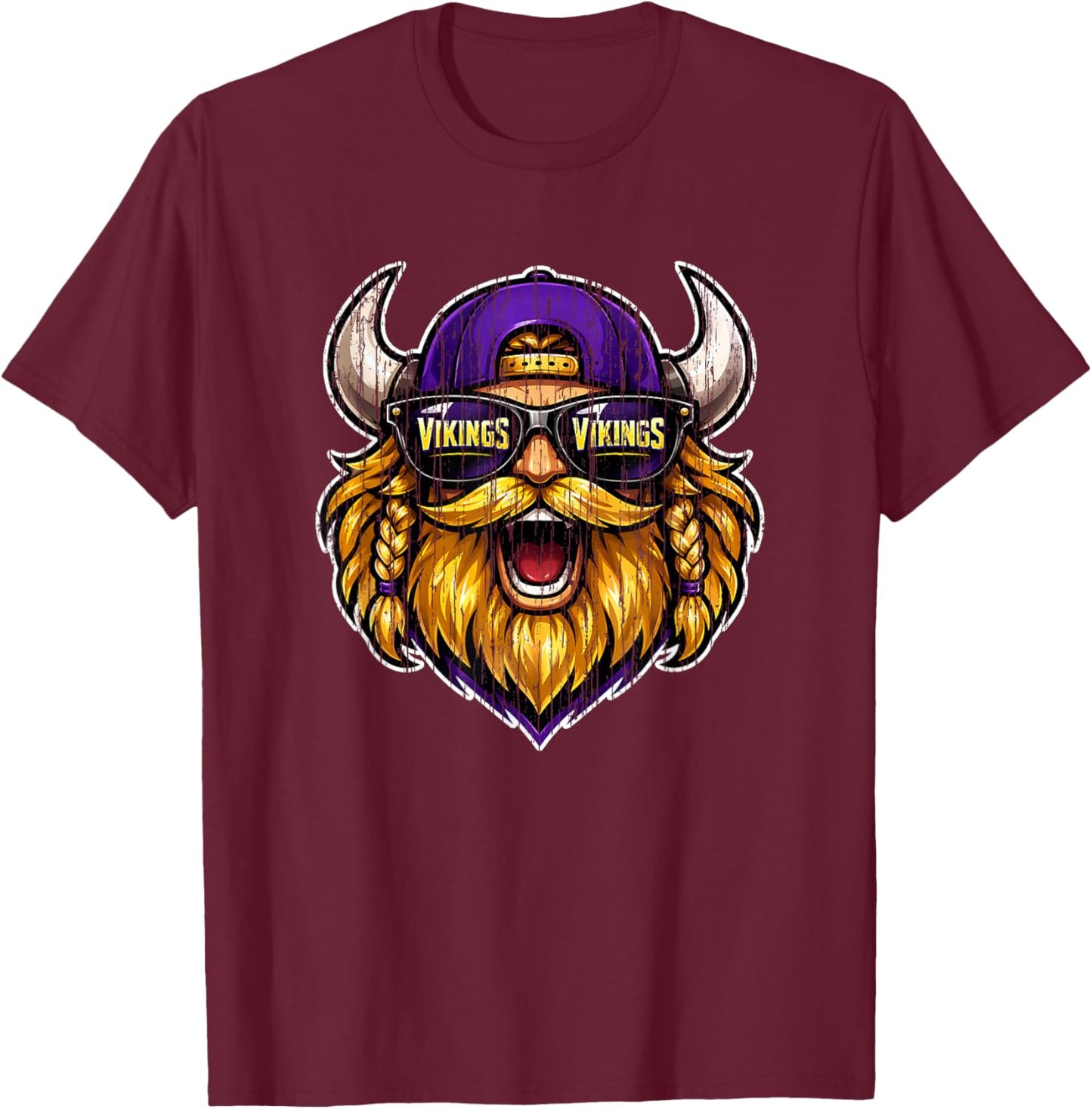 Vikings Retro Gift Women Boys Girls Kids T-Shirt - T-Shirt | Maroon