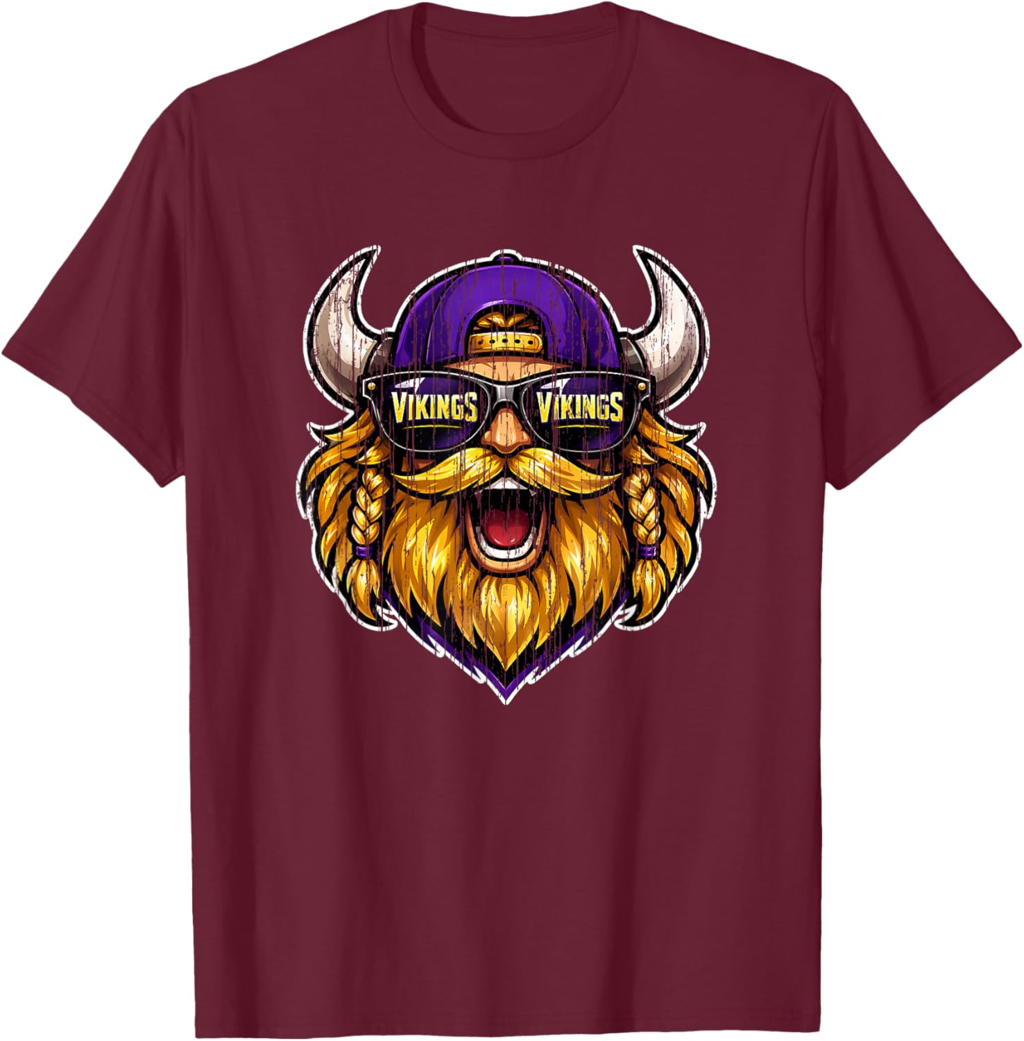 Vikings Retro Gift Women Boys Girls Kids T-Shirt - T-Shirt | Maroon