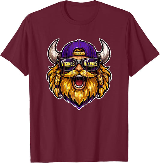 Vikings Retro Gift Women Boys Girls Kids T-Shirt - T-Shirt | Maroon