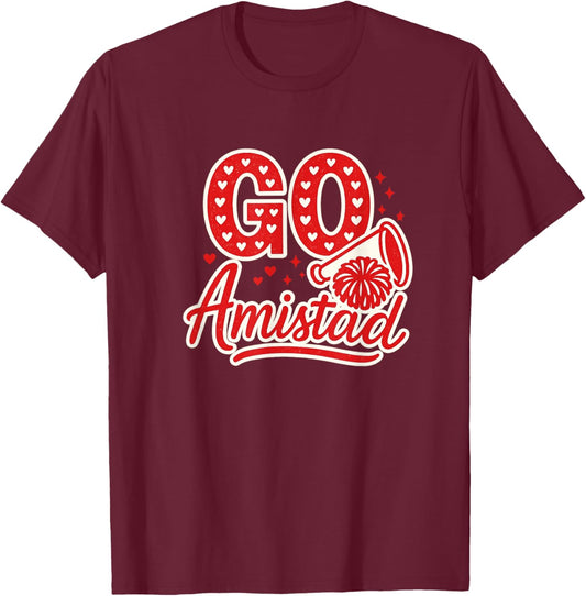Amistad House of Friendship, Teachers Students School T-Shirt - T-Shirt | Maroon